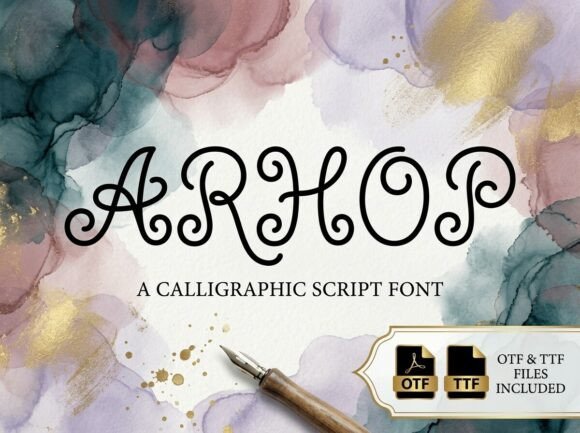Arhop: A Decorative Display Font for Creative Projects
