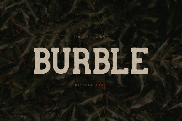 Burble Font: Bold Vintage Slab Serif