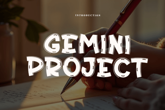 Gemini Project: A Bold Display Font for Creative Projects