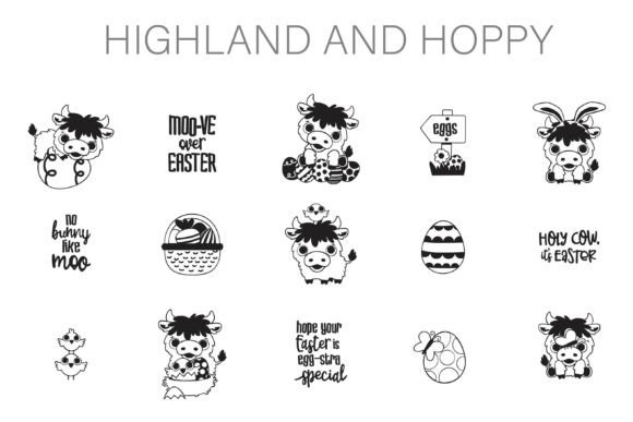 Highland and Hoppy: A Festive Dingbat Font