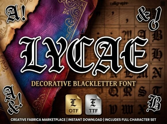 Lycae: A Bold Display Font for Creative Campaigns