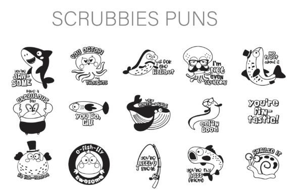 Scrubbies Puns Dingbats Font