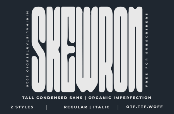 Skewrom: Bold Display Font for Web Design